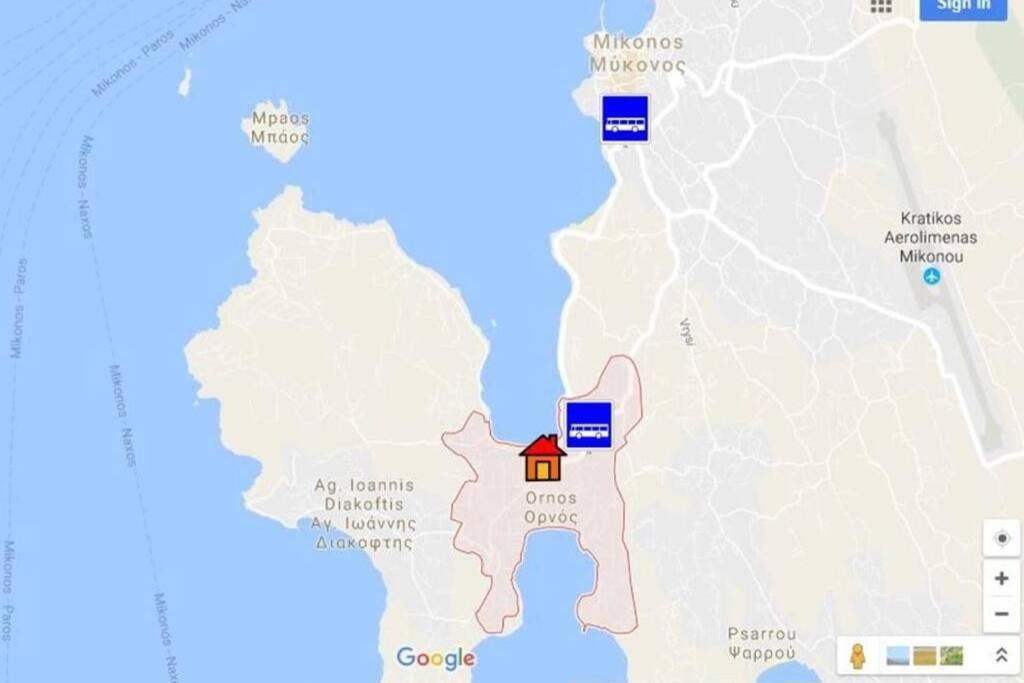Mykonos Town Pigeon House Ornos Beach מראה חיצוני תמונה